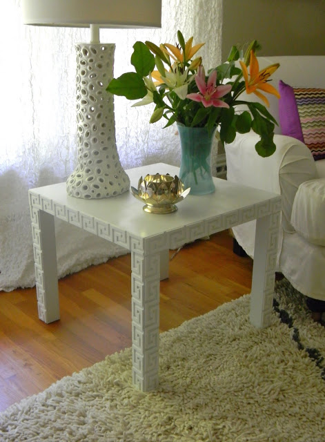 IKEA Lack table and myoverlays.com Greek key strip
