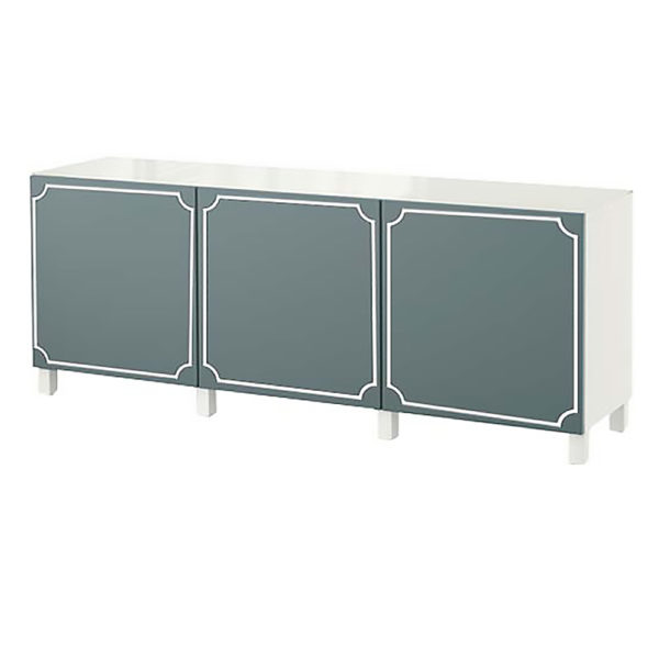 BC3D-AN2224-3 overlays Anne kit ikea besta 3 door console unit