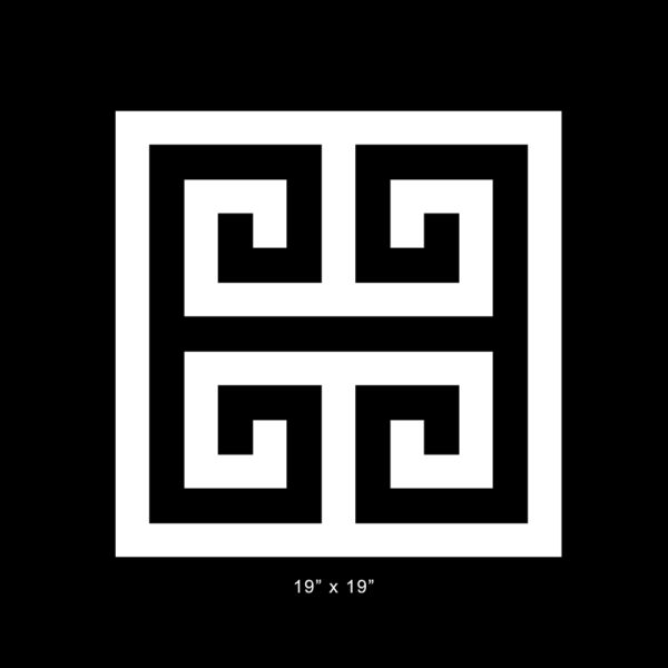 Fretwork panel | Greek Key 19" x 19" | O'verlays