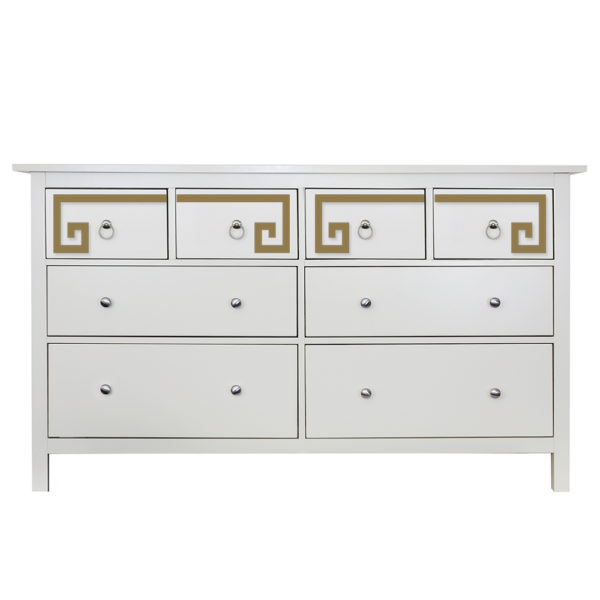 O'verlays Greek Key Double Kit Ikea Hemnes 8 drawer dresser top drawer