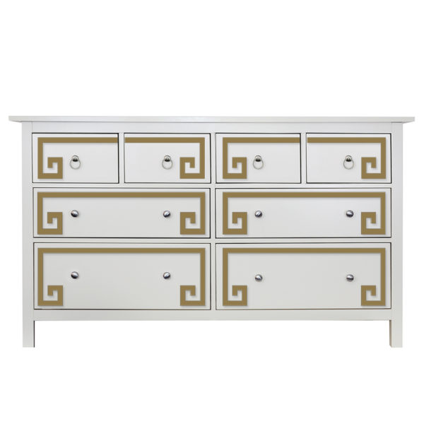 O'verlays Greek Key Double Kit for Ikea Hemnes 8 Drawer Dresser