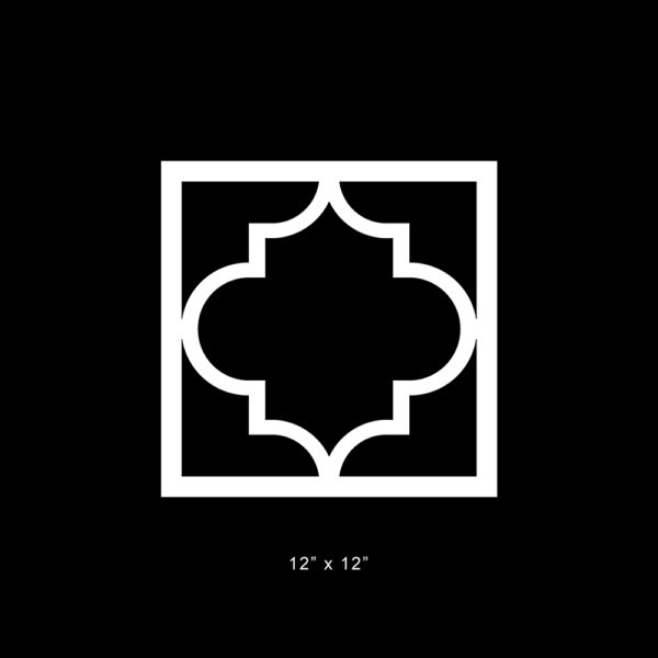 O'verlays Jasmine 12" x 12" Square fretwork panel