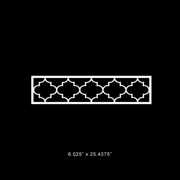 O'verlays Jasmine 6.025" x 25.4375" fretwork panel
