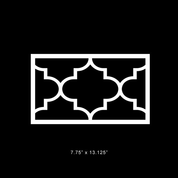 O'verlays Jasmine 7.75" x 13.125" fretwork panel