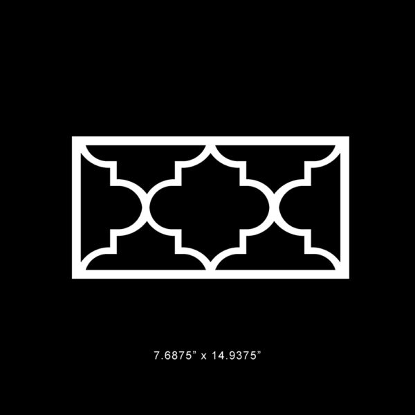 O'verlays Jasmine 7.6875" x 14.9375" fretwork panel