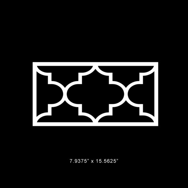 O'verlays Jasmine 7.9375" x 15.5625" fretwork panel