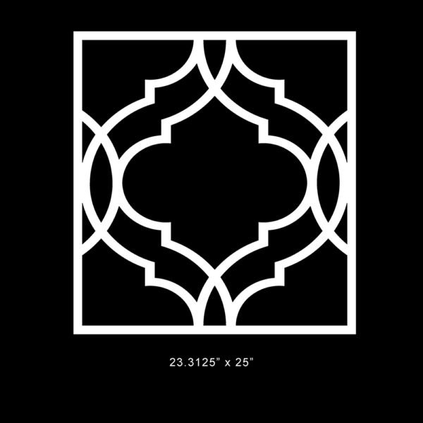 O'verlays Khloe 23.3125" x 25" fretwork panel