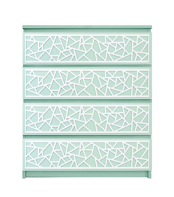 O'verlays Danika Kit Ikea Malm dresser 4 drawer