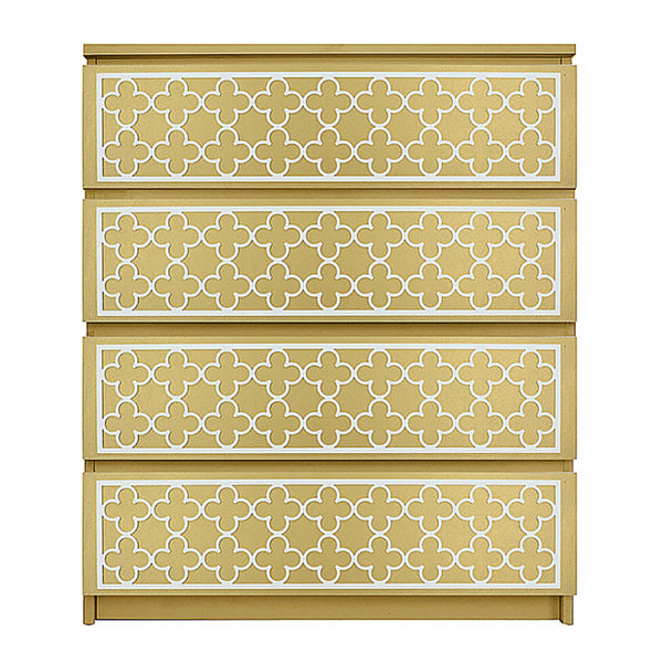 O'verlays Quatrefoil Kit for Ikea Malm 4 Drawer Chest