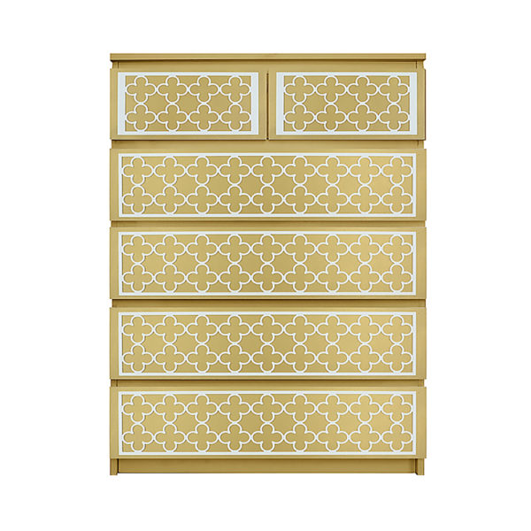 O'verlays Quatrefoil Kit for Ikea Malm 6 drawer chest