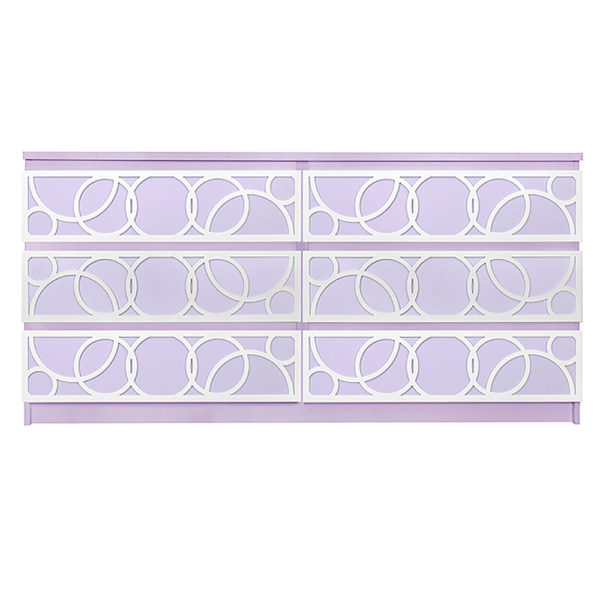 Overlays Bubbles Kit Ikea Malm 6 drawer long dresser