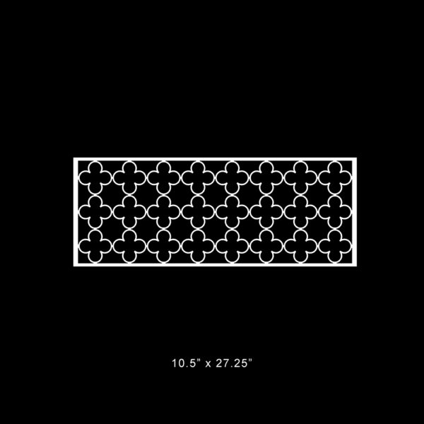 O'verlays Quatrefoil 10.5" x 27.25" fretwork panel