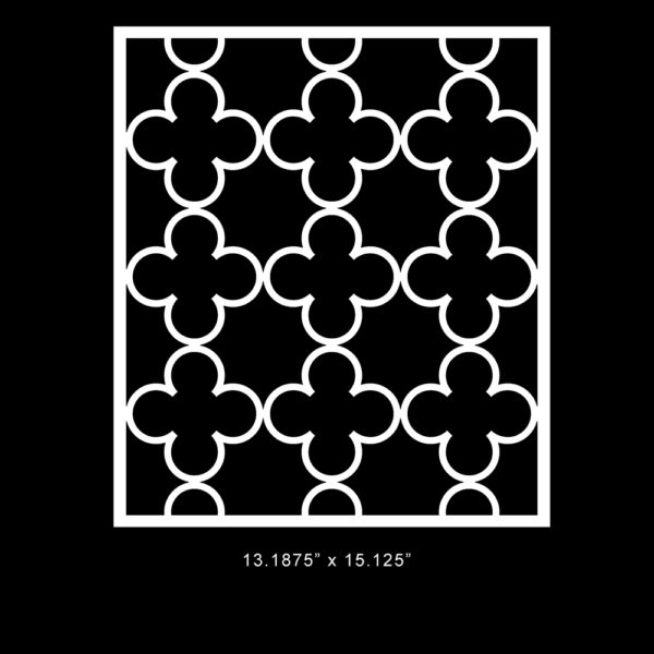 O'verlays Quatrefoil 13.1875" x 15.125" fretwork panel