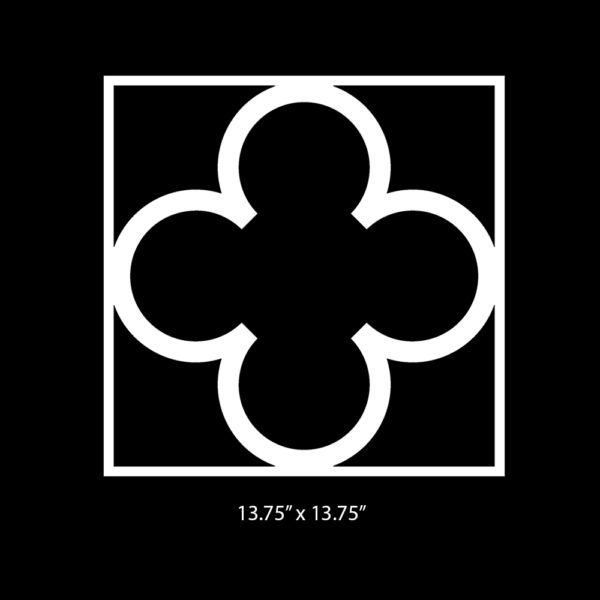 O'verlays Quatrefoil 13.75 x 13.75 Square fretwork panel
