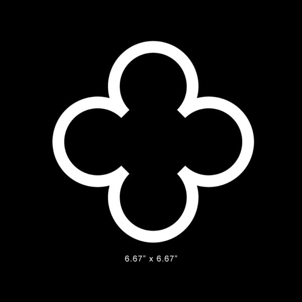 O'verlays Quatrefoil 6.67 Single Frame-less fretwork panel
