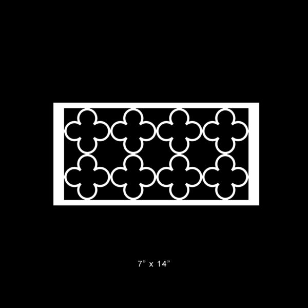 O'verlays Quatrefoil 7" x 14" fretwork panel
