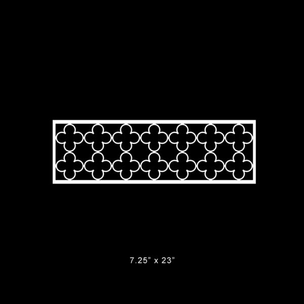 O'verlays Quatrefoil 7.25" x 23" fretwork panel