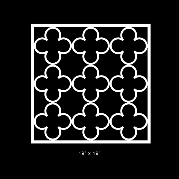O'verlays Quatrefoil 19" x 19" Multi Square fretwork panel