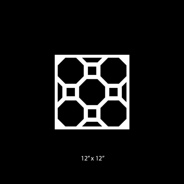 O'verlays Ruby 12" x 12" Square fretwork panel