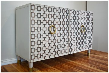 Get the Look with Metal Effects, O’verlays and Ikea Besta Console