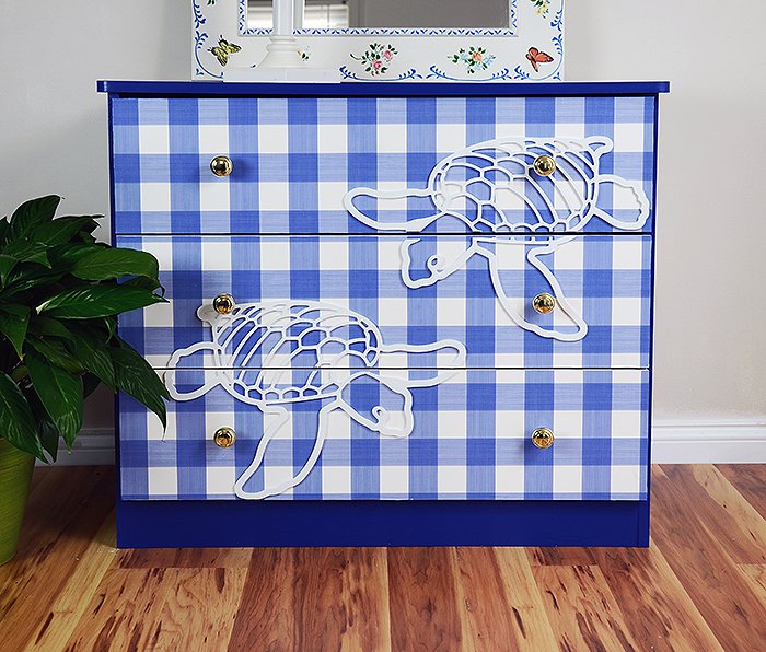 Do it yourself childrens dresser with sea turtles